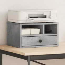 vidaXL Skrivarställ betonggrå 40x32x22,5 cm konstruerat trä