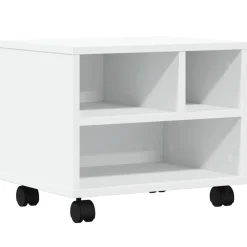 vidaXL Skrivarställ med hjul vit 41x32x34,5 cm