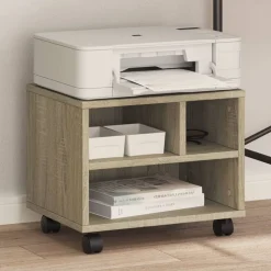 Discount vidaXL Skrivarställ med hjul sonoma-ek 41x32x34,5 cm Sonoma ek