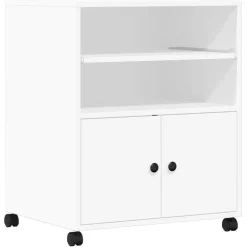 Online vidaXL Skrivarställ med hjul 60x48x74 cm Vit