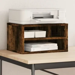 Best vidaXL Skrivarställ 40x32x22,5 cm konstruerat trä Rökfärgad ek