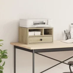 Outlet vidaXL Skrivarställ sonoma-ek 40x32x22,5 cm konstruerat trä Sonoma ek
