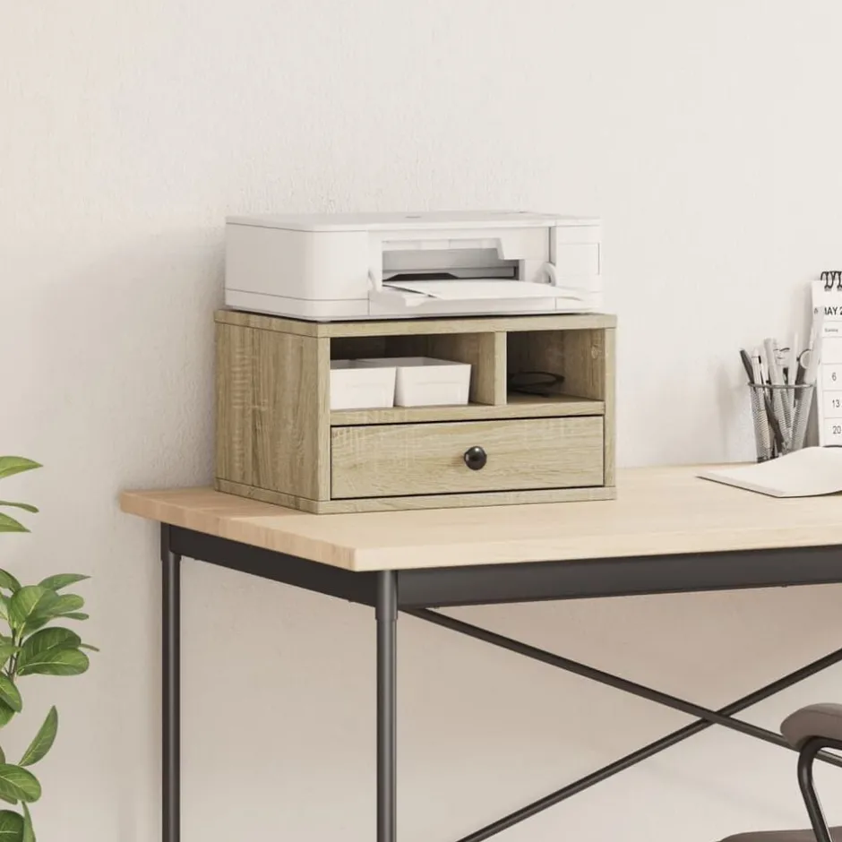 Outlet vidaXL Skrivarställ sonoma-ek 40x32x22,5 cm konstruerat trä Sonoma ek