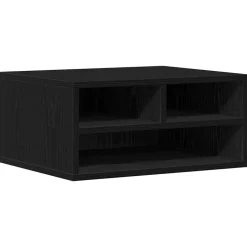 vidaXL Skrivarställ Svart Ek 49 x 40 x 22.5 cm Konstruerat trä