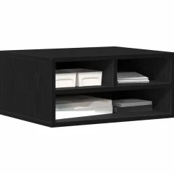 vidaXL Skrivarställ Svart Ek 49 x 40 x 22.5 cm Konstruerat trä