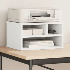 vidaXL Skrivarställ vit 40x32x22,5 cm konstruerat trä