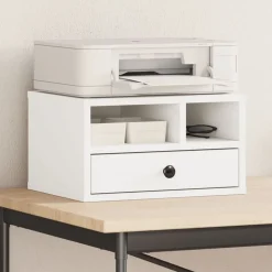 vidaXL Skrivarställ vit 40x32x22,5 cm konstruerat trä