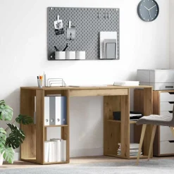 New vidaXL Skrivbord 130 x 50,5 x 75 cm Konstruerat trä artisan ek