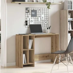 vidaXL Skrivbord artisan ek 102,5x35x75 cm konstruerat trä