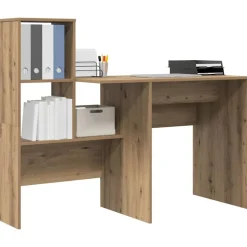 Online vidaXL Skrivbord 131,5 x 50 x 106,5 cm Konstruerat trä artisan ek