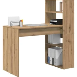 vidaXL Skrivbord Artisan Ek 113 x 54 x 120 cm Konstruerat trä