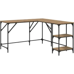 vidaXL Skrivbord Artisan Ek 139 x 139 x 75 cm Konstruerat trä