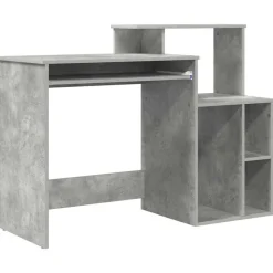 vidaXL Skrivbord Betonggrå 120,5 x 44 x 88,5 cm Konstruerat trä