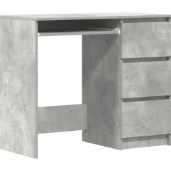 vidaXL Skrivbord betonggrå 90x45x76 cm konstruerat trä