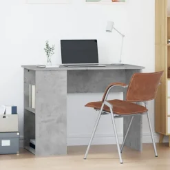 vidaXL Skrivbord 100x55x75 cm konstruerat trä Betonggrå
