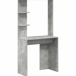 vidaXL Skrivbord Betonggrå 78,5 x 37 x 154,5 cm Konstruerat trä