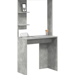 vidaXL Skrivbord Betonggrå 78,5 x 37 x 154,5 cm Konstruerat trä