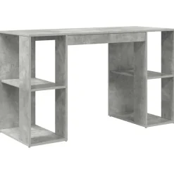 vidaXL Skrivbord Betonggrå 130 x 50,5 x 75 cm Konstruerat trä