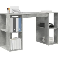 vidaXL Skrivbord Betonggrå 130 x 50,5 x 75 cm Konstruerat trä