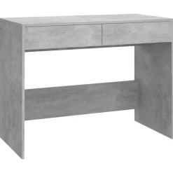 vidaXL Skrivbord betonggrå 101x50x76,5 cm konstruerat trä