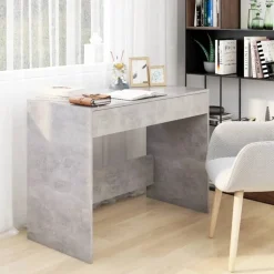 vidaXL Skrivbord betonggrå 101x50x76,5 cm konstruerat trä