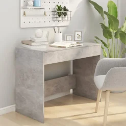vidaXL Skrivbord betonggrå 101x50x76,5 cm konstruerat trä