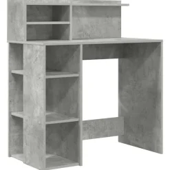 vidaXL Skrivbord 90 x 48 x 101,5 cm Konstruerat trä Betonggrå