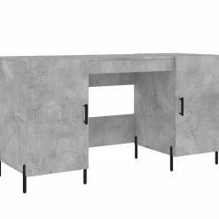 vidaXL Skrivbord betonggrå 140x50x75 cm konstruerat trä