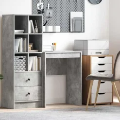 Discount vidaXL Skrivbord 60 x 40 x 76 cm Betonggrå