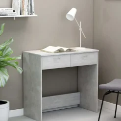 vidaXL Skrivbord 80x40x75 cm konstruerat trä Betonggrå