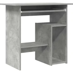 vidaXL Skrivbord betonggrå 80x45x74 cm konstruerat trä