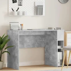 Online vidaXL Skrivbord 109 x 50 x 78 cm Konstruerat trä Betonggrå