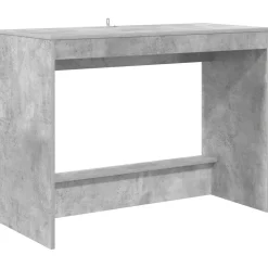 vidaXL Skrivbord för säng Betonggrå 100 x 45 x 75 cm Konstruerat trä