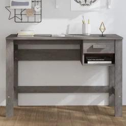 Discount vidaXL Skrivbord HAMAR 110x40x75 cm massiv furu Ljusgrå
