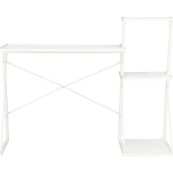 New vidaXL Skrivbord med hylla 116x50x93 cm Vit