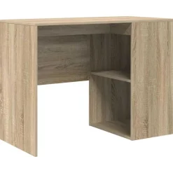 vidaXL Skrivbord med hylla Sonoma-ek 102 x 50 x 75 cm Konstruerat trä