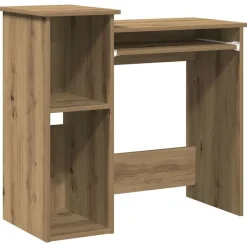 Clearance vidaXL Skrivbord med hyllor 84x40x78 cm konstruerat trä artisan ek