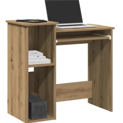 Clearance vidaXL Skrivbord med hyllor 84x40x78 cm konstruerat trä artisan ek