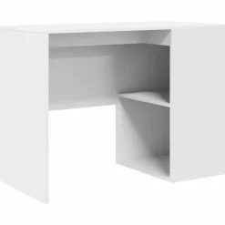vidaXL Skrivbord med hylla Vit 102 x 50 x 75 cm Konstruerat trä