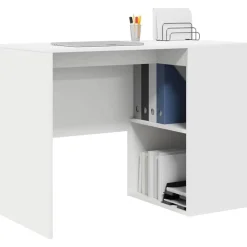 vidaXL Skrivbord med hylla Vit 102 x 50 x 75 cm Konstruerat trä