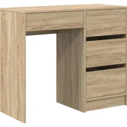 New vidaXL Skrivbord med låda Sonoma-ek 90 x 37.5 x 75 cm Konstruerat trä Sonoma ek