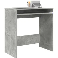 vidaXL Skrivbord med låda Betonggrå 77.5 x 43 x 79 cm Konstruerat trä