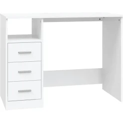Outlet vidaXL Skrivbord med lådor 102x50x76 cm konstruerat trä Vit