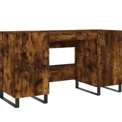 Clearance vidaXL Skrivbord 140x50x75 cm konstruerat trä Rökfärgad ek