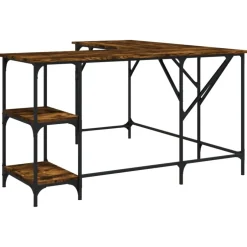 Sale vidaXL Skrivbord 139x139x75 cm konstruerat trä Rökfärgad ek
