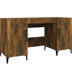 Clearance vidaXL Skrivbord 140x50x75 cm konstruerat trä Rökfärgad ek
