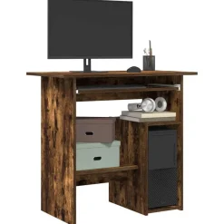 Online vidaXL Skrivbord 80x45x74 cm konstruerat trä Rökfärgad ek
