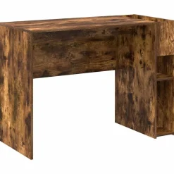 Outlet vidaXL Skrivbord Rökt ek 109 x 50 x 78 cm Konstruerat trä Rökfärgad ek