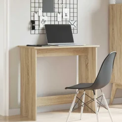 vidaXL Skrivbord sonoma-ek 80x40x75 cm konstruerat trä