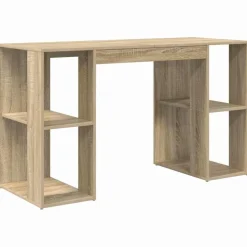 vidaXL Skrivbord Sonoma-ek 130 x 50,5 x 75 cm Konstruerat trä